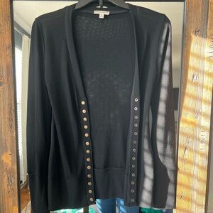 Black Button-Down Women's Sweater NWOT